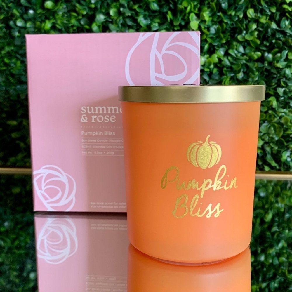 🍂 Summer & Rose PUMPKIN BLISS Soy Candle | NEW | Fall Winter Pumpkin Scent